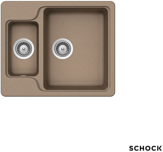 Schock Manhattan Drop-In Küchenspüle aus Flüssigem Granit M61xP51cm Braune