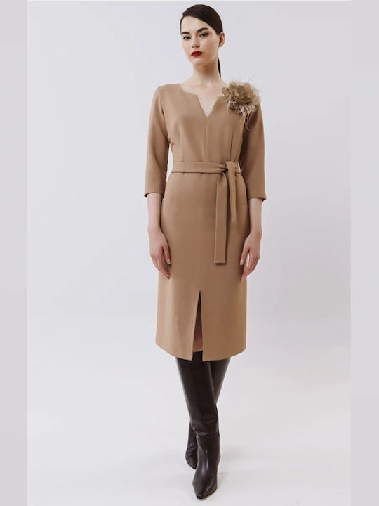 Chrisper Kleid Brown, Camel