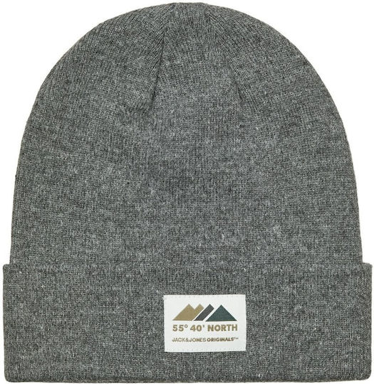 Beanie Ανδρικός Σκούφος Πλεκτός σε Γκρι χρώμα