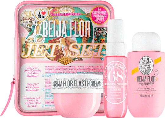 Sol de Janeiro Beija Flor Jet Skin Care Set for Moisturizing & Body Cleaning 4pcs