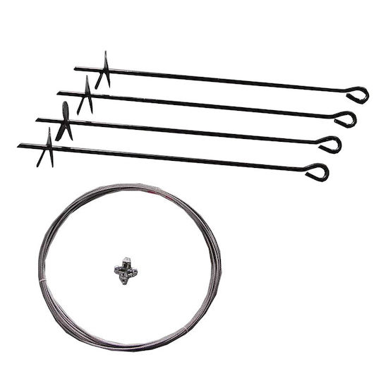 Satz von 4 Bodenankern für Metall-Gartenhäuser