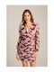Mini Kleid Drapiert Rosa
