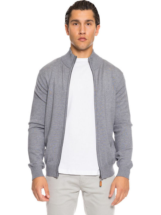 Biston Ανδρική Ζακέτα Πλεκτή Dk grey