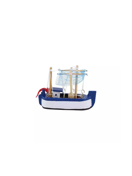 Decorative Miniature Boat Caique 8cm Blue