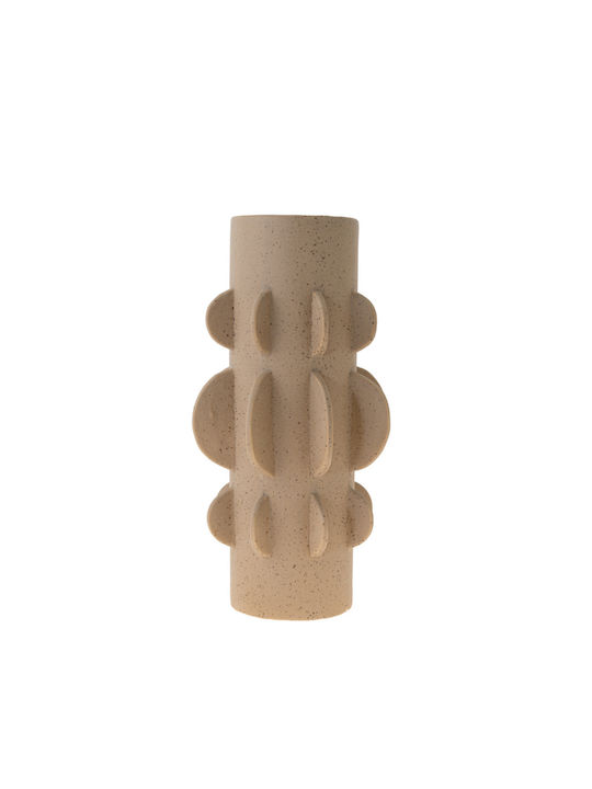 Zen Collection Vază Decorativă Ceramică Bej 18.5x18.5x38.5cm 1buc