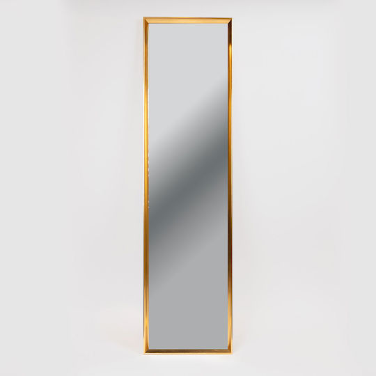 Oglindă de Perete De Corp Întreg cu Auriu Ramă din Plastic 120x30cm 1buc