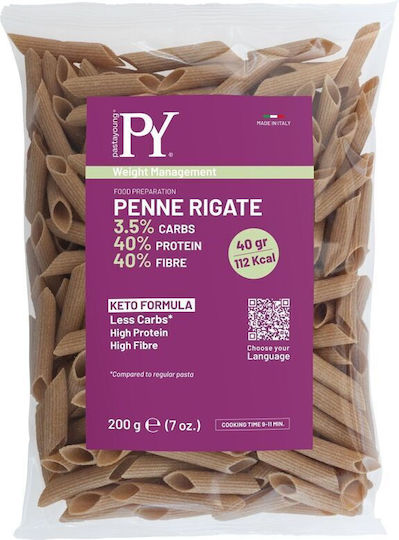 Pasta Young Keto 40% Protein Penne Rigate Πένες Ριγέ 200g