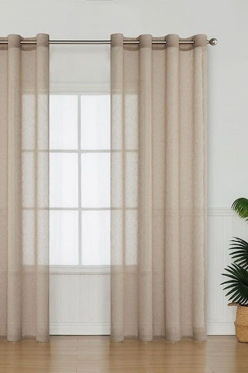 Viokarpet Vorhang mit Grommet Seraina Gray 68690 140x285cm