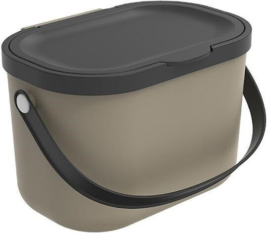 Rotho Babydesign Kunststoff-Mülleimer 3,2 l Braun