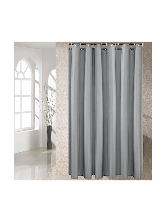 Frans K3 Κουρτίνα Μπάνιου Υφασμάτινη 180x200cm Γκρι Κ3-20