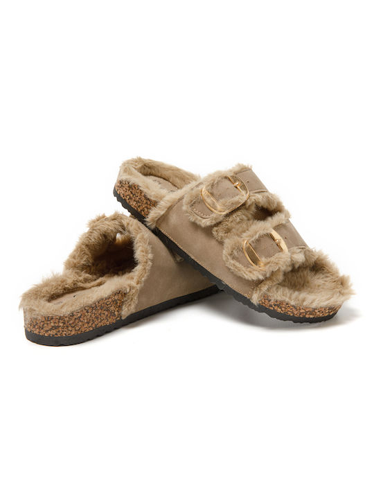 Jomix Winter Women's Slippers Haki