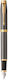 Parker Im Core Writing Pen Medium Gray made of Brass with Blue Ink