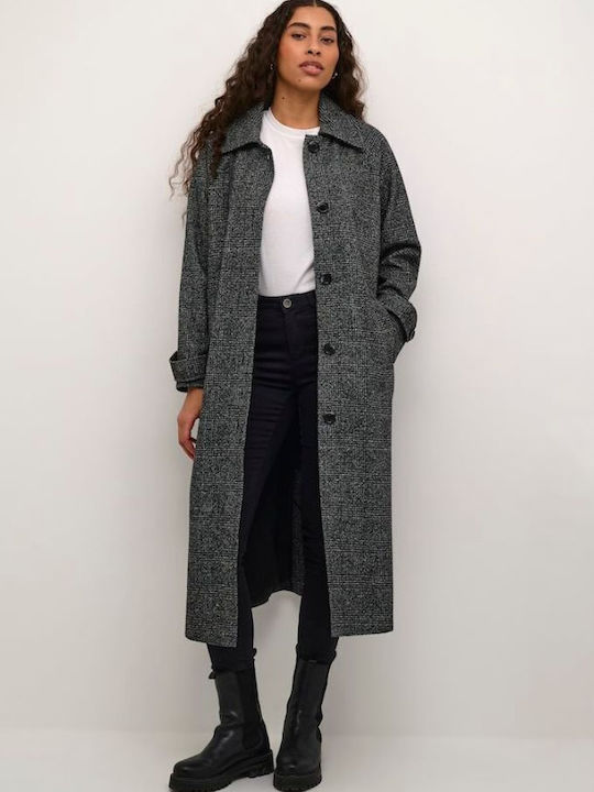 Kaffe Women's Wool Midi Coat Gray