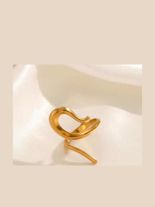 Dezlen Women's Steel Gold Plated Ring