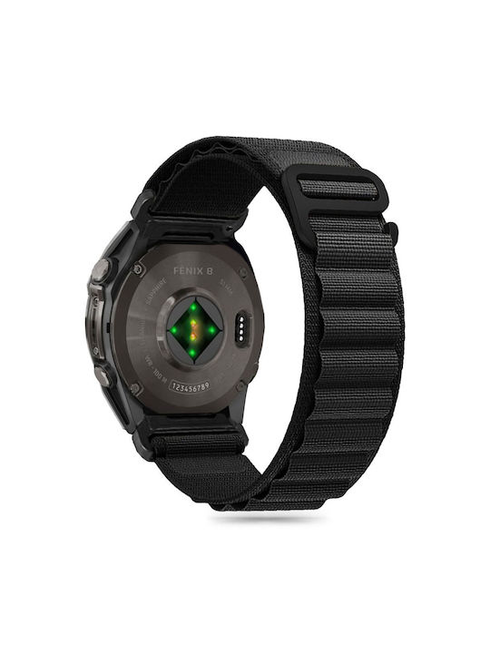 Tech-Protect Hp33 Tragbare Bänder Stoff Schwarz Für Garmin Fenix 5 / 6 / 6 Pro / 7 / 8 / 8 Pro (47mm) E