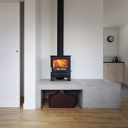 Charnwood C-Five Χαλύβδινη Ξυλόσομπα Almond