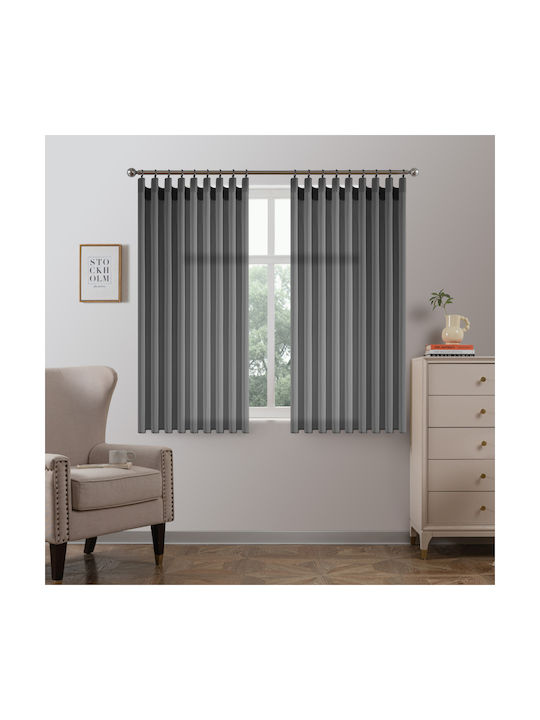 My Home Luxury Window Curtain With Pencil Pleat Gray 200x145cm