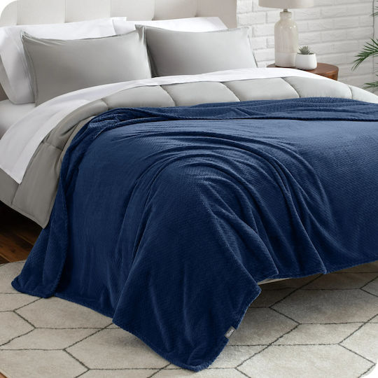 My Home Luxury Κουβέρτα Fleece Μονή 160x220εκ. Μπλε