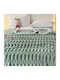 My Home Luxury Set Furry Blanket Super King Size 220x240cm Mint