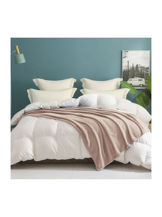 My Home Luxury Κουβέρτα Fleece Υπέρδιπλη 220x240εκ. Μπεζ BL220-01