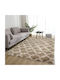 My Home Luxury Anti-slip Rug Rectangular Shaggy Furry Beige