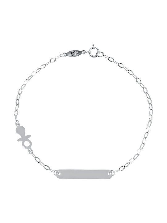 Ioannou24 Identity Bracelet White Gold 9K