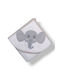 Babydom Baby Bath Towel Hooded Ecru 80x80cm