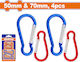 Wadfow Set of Colored Climbing Hooks 50mm + 70mm Set of 4 Pieces Wql2k01