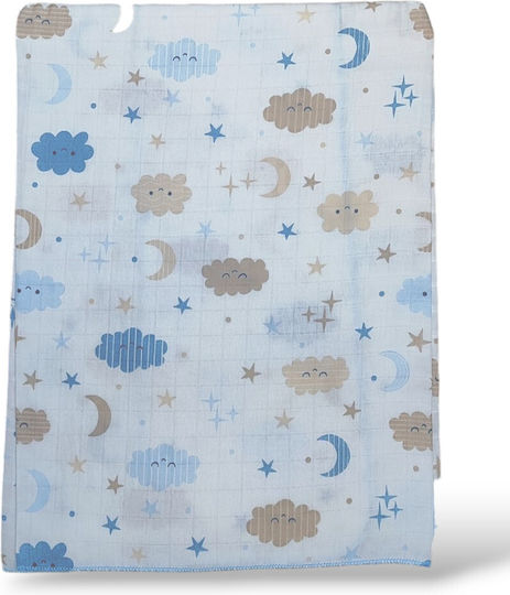 Babydom Kuscheldecke Sea Blue and Beige Blau