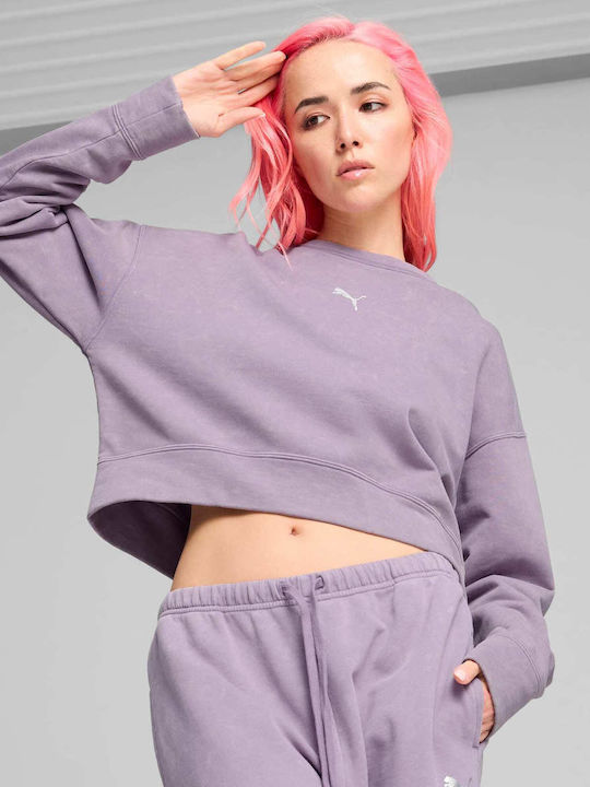 PUMA Cropped Women's Sweatshirt Lila