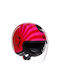 AGV Eteres Tropea Rot/Pink Motorradhelm Jet ECE 22.06 Gewicht (+/-50 gr) mit Sunvisor