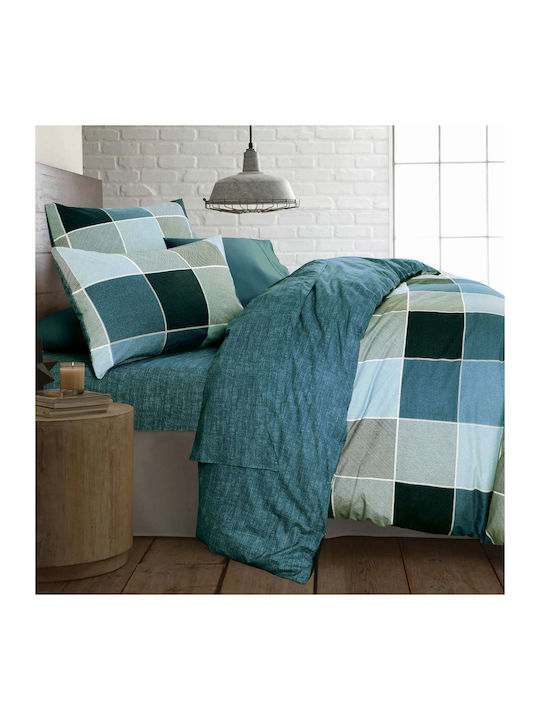 Espree Set Cearșafuri cu Elastic 160x200+35cm. Naty Albastru 4buc
