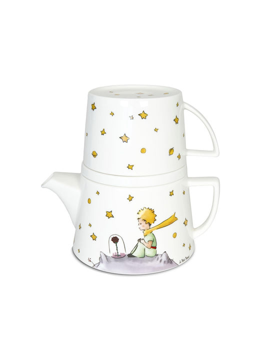 Konitz Teapot with Cup Porcelain White 650ml