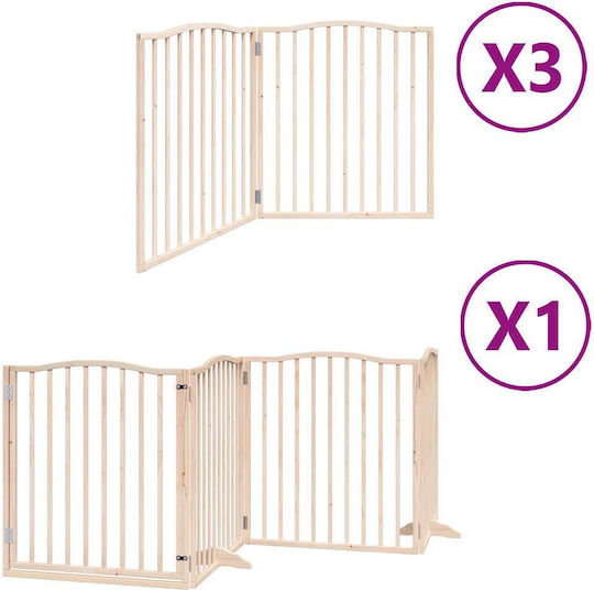 Vidaxl Hundegitter faltbar 10 Paneele 800cm Pappelholz Braun