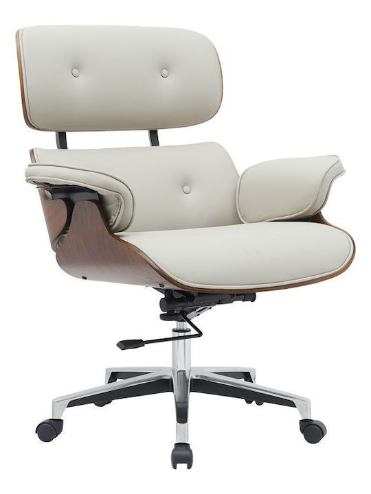 Pakketo Kobane Executive Office Chair with Fixed Arms Beige 332-000014