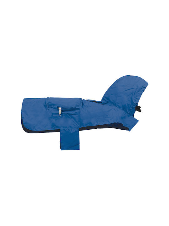 Haină impermeabilă pentru câini Record cu buzunar albastru XL 50-70cm