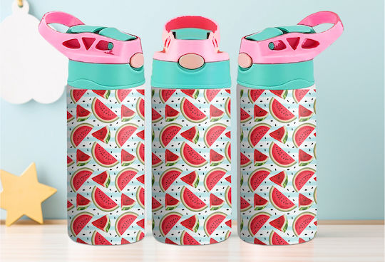 Kids Water Bottle Thermos Stainless Steel with Straw 360ml Various Designs or Colors Personalized