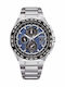 Citizen Eco-Drive Radiocontrolled Men's Watch 44mm Chronograph Eco-Drive With Silver Metal Bracelet