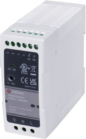 DIN-Schienen-Netzteil mit Ausgang 12V und Leistung 40W 3.33A