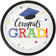 "congrats Grad!" Plate for Party 8pcs