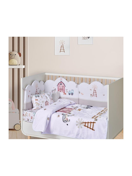 Das Home Decke Kinderbett Samt Weiß 110x140cm