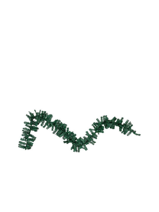 Ghirlandă de Crăciun PVC Simplă Verde 270cm cu 260 de Ramuri