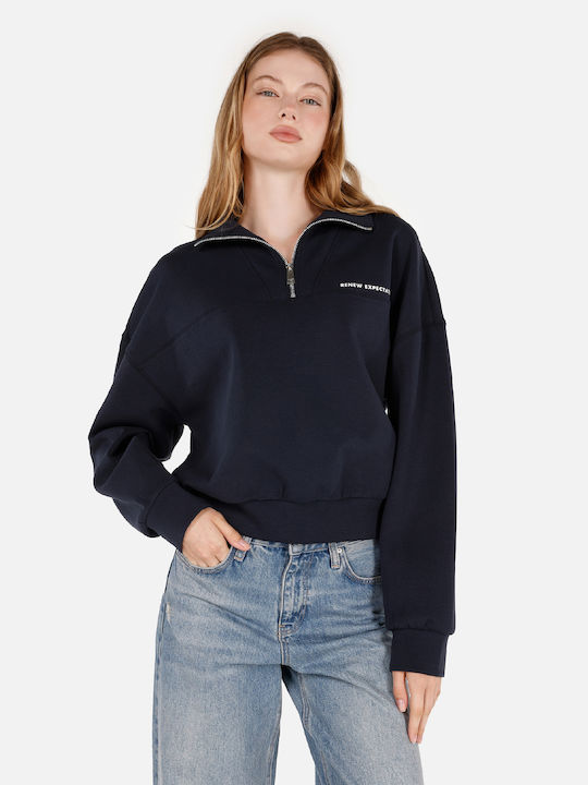 Γυναικείο Φούτερ με Κουκούλα Navy Blue
