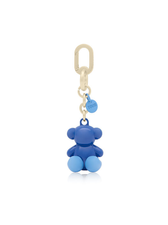 Tous Keychain Bear Metallic Blue