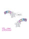Kids Earrings Studs Stars from Silver