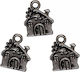 Glücksbringer Material Silber Metall Haus Packung mit 50 Stück 1,7x1,4cm Tatu Moyo