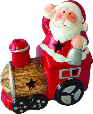 AGC Illuminated Christmas Ceramic Figure Height 10.7cm 2pcs