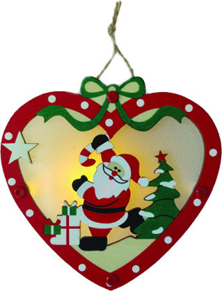 AGC Illuminated Christmas Figure Heart Height 15cm 2pcs