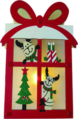 AGC Illuminated Christmas Figure Height 20cm 2pcs