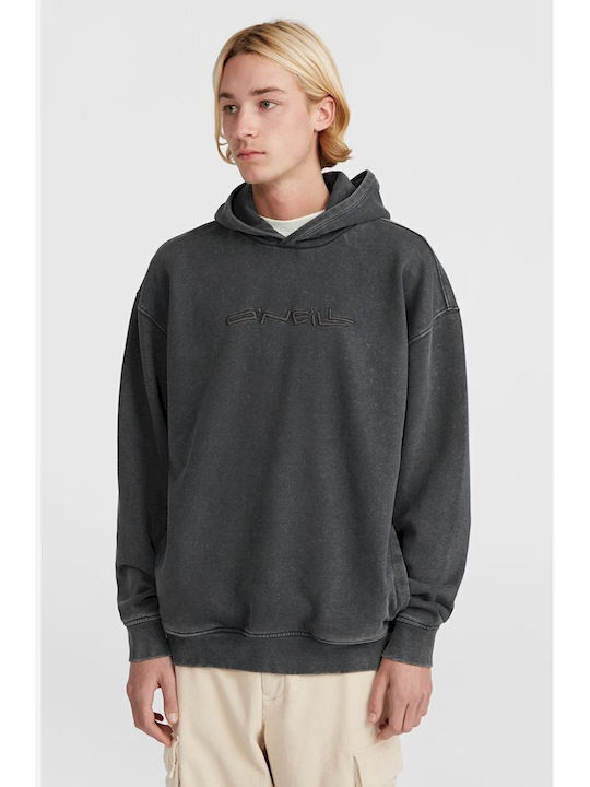 Surf Φούτερ με Κουκούλα Μαύρο